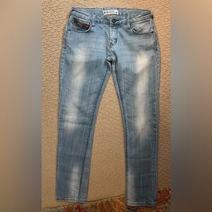 Women's European Light Blue Skinny Jeans